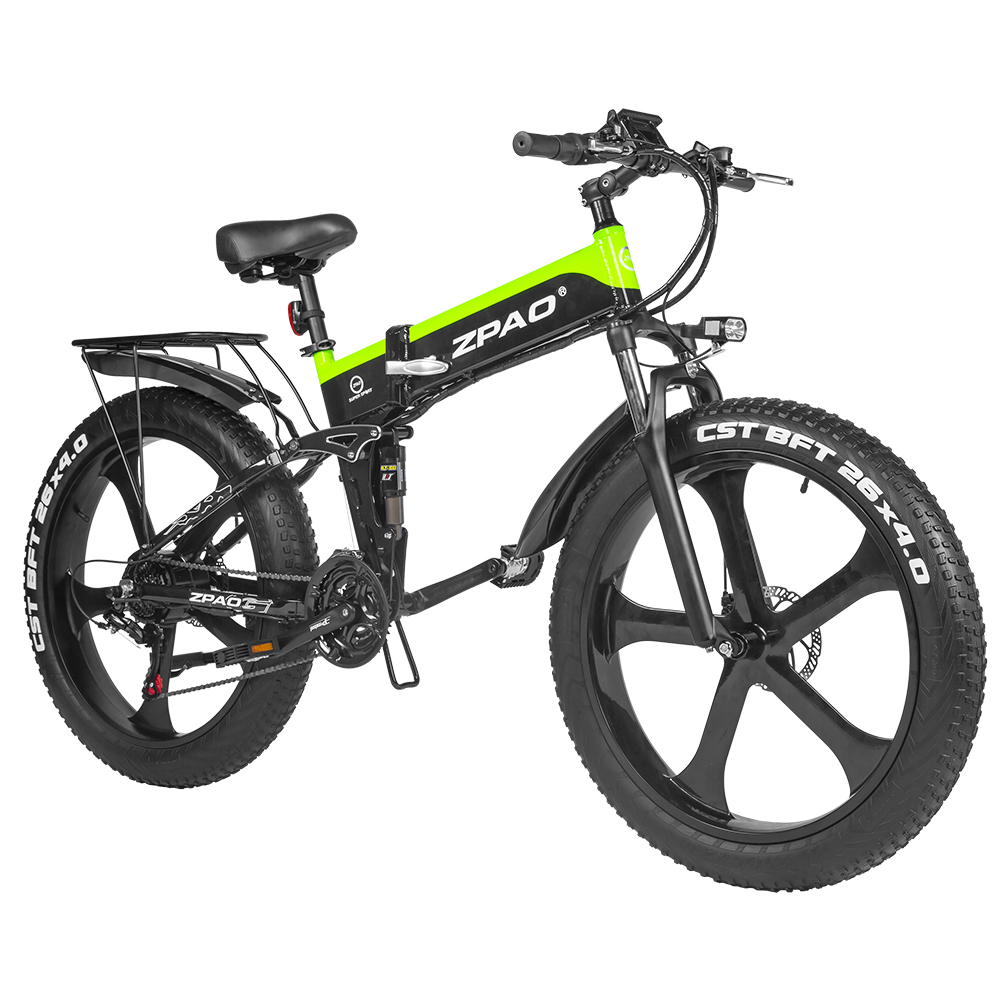 ZPAO 전기 자전거 1000W 성인 산악 자전거 26 인치 눈 전자 자전거 48V 전기 자전거 4.0 지방 타이어 전자 자전거 접힌 Ebike